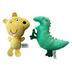 Peppa Pig Yellow Teddy Bear And George's Mr Dinosaur Plush